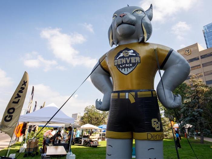 CU Denver inflatable mascot Milo