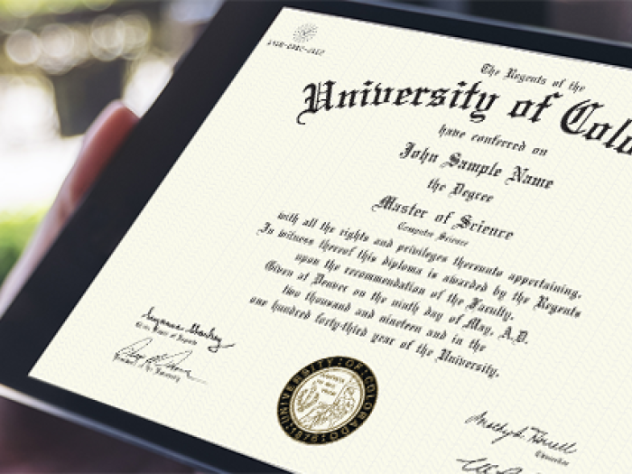 University of Colorado diploma