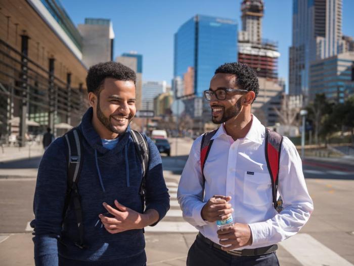 Students in downtown Denver