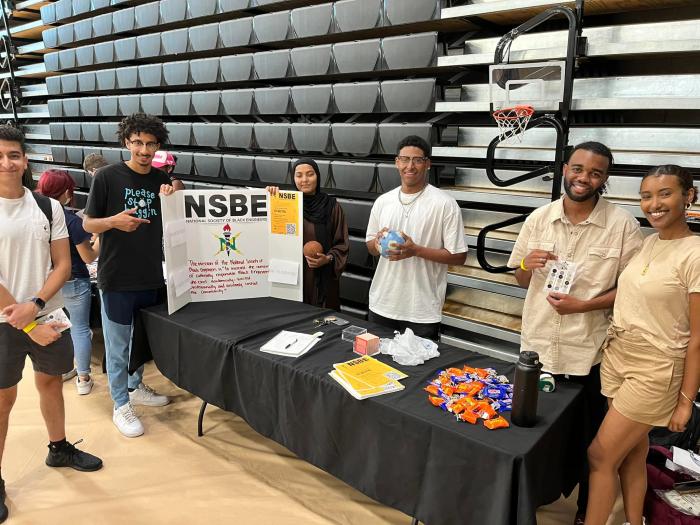 Society of Black Engineers tabling