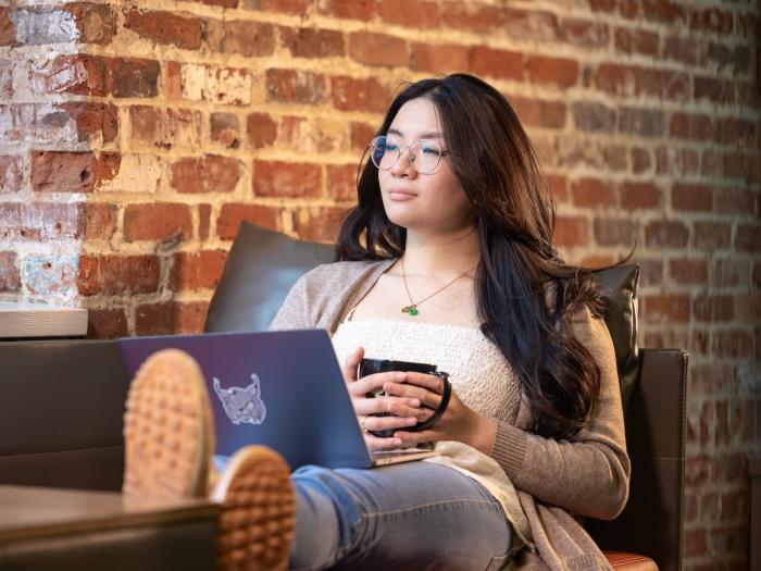 Girl with laptop