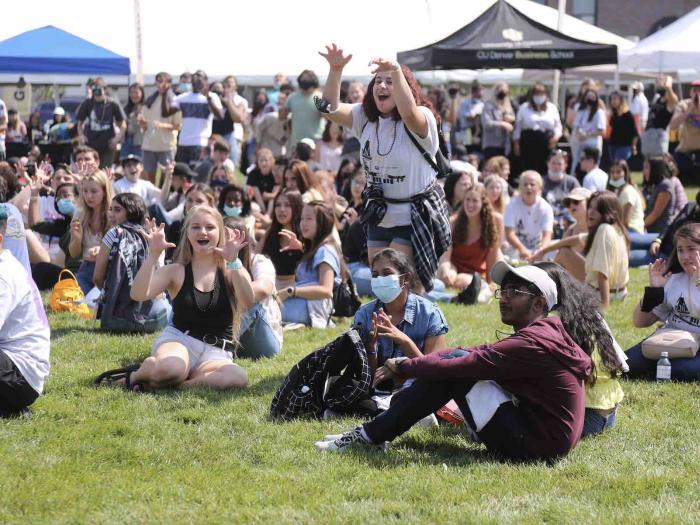 Students at the Playfair event