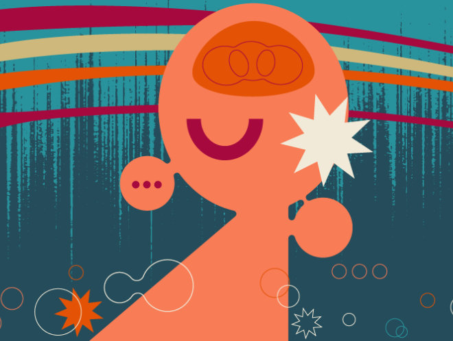 Mindfulness and meditation abstract graphic