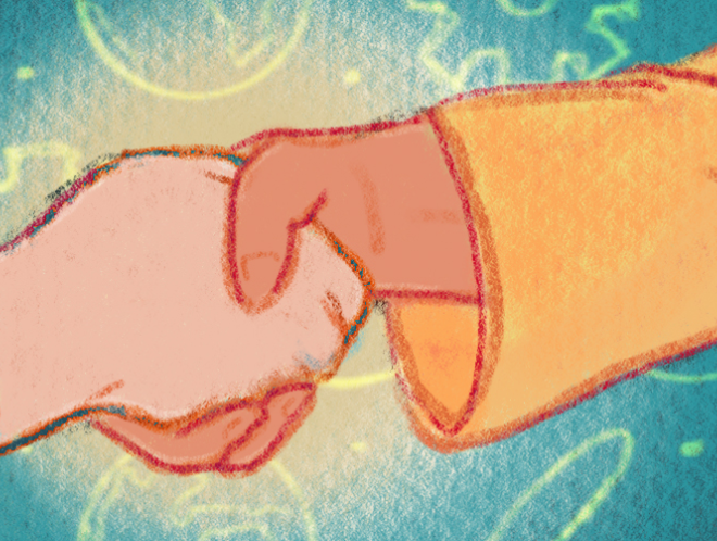 Graphic of handshake