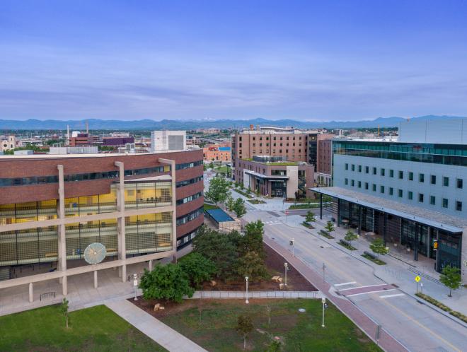 Aerial shot of CU Denver