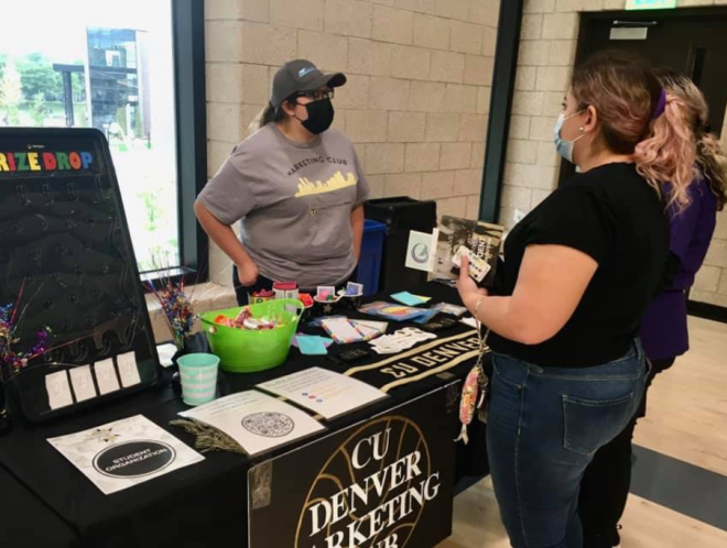 CU Denver student org tabling event