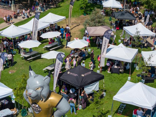 Group of tents at Block Party