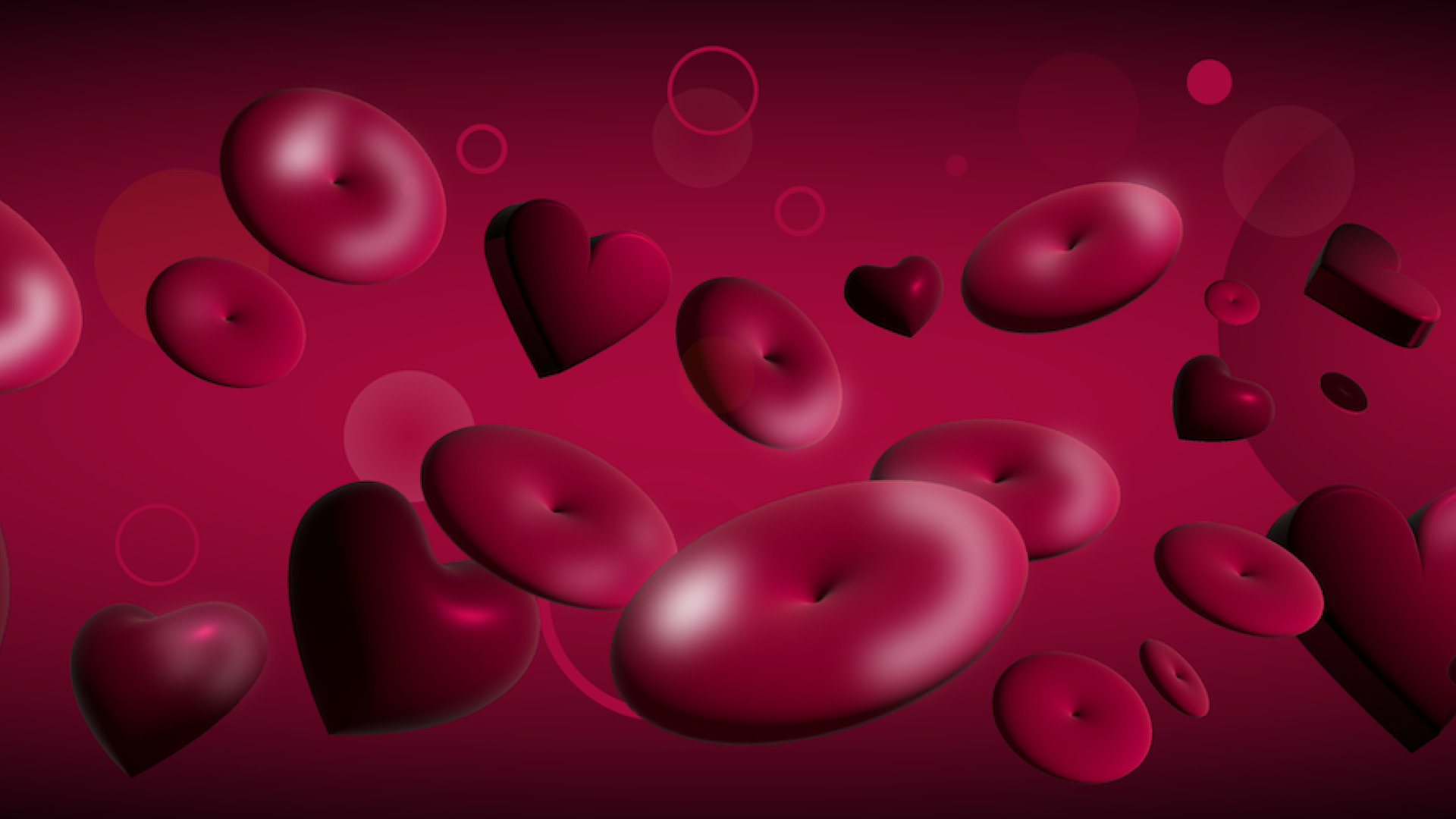 Red blood cells that look like hearts