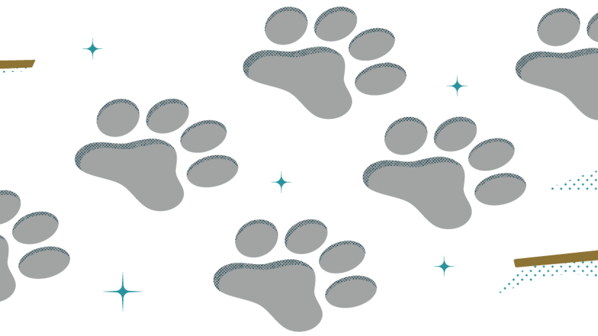 Graphic of paw prints in the snow