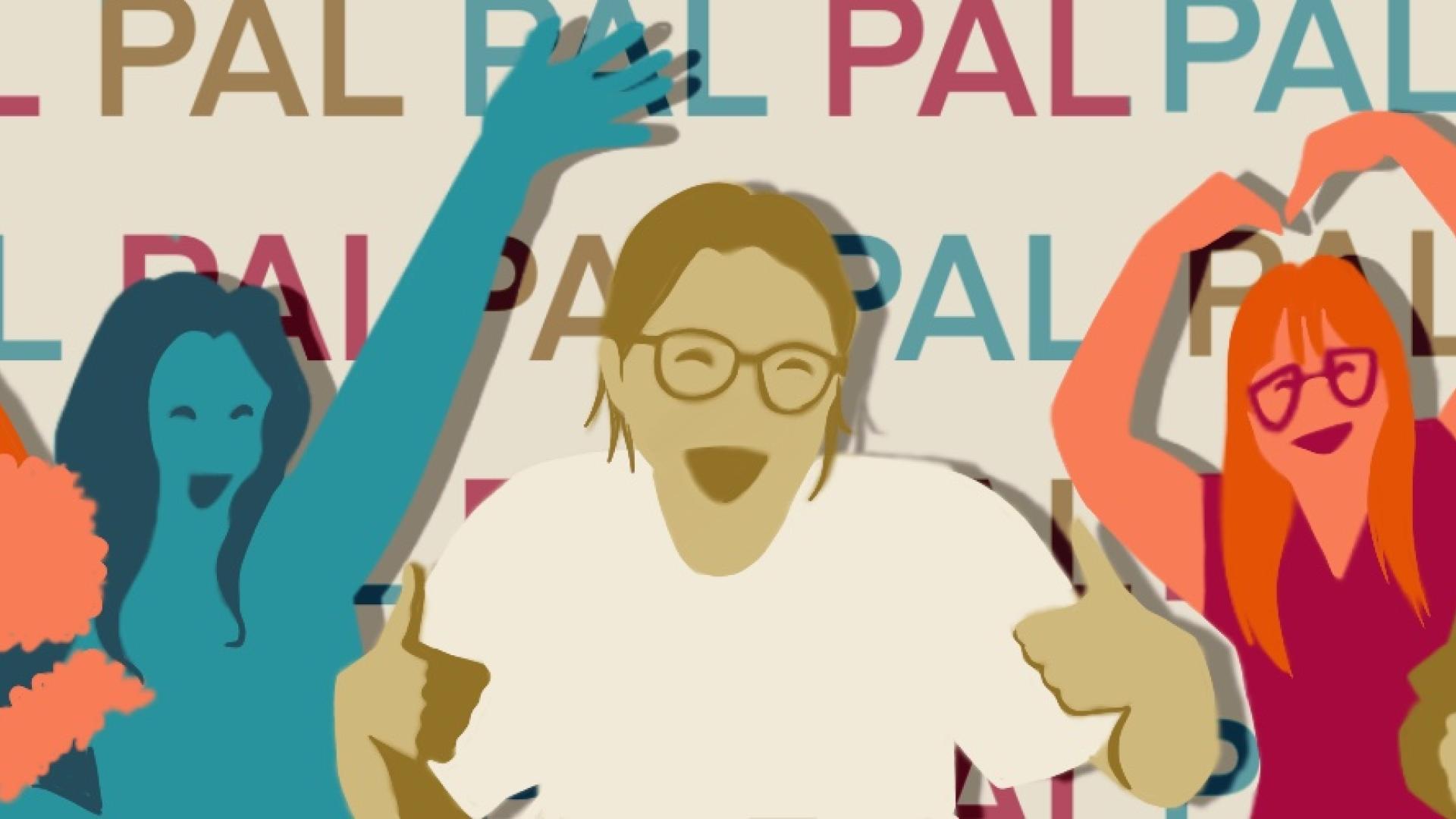 Graphic of outlines of Peer Advocate Leaders in front of a background that says