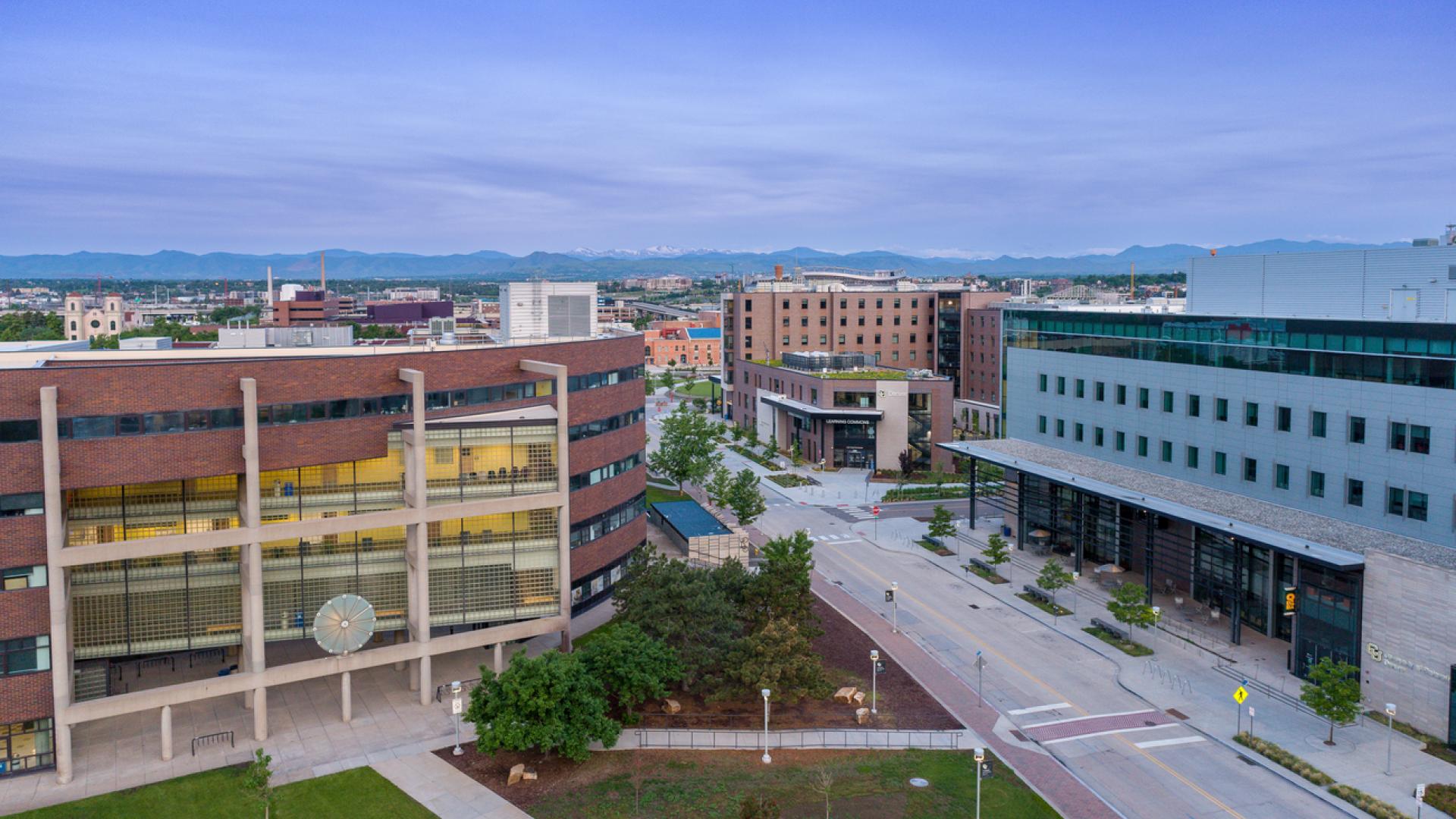 Aerial shot of CU Denver