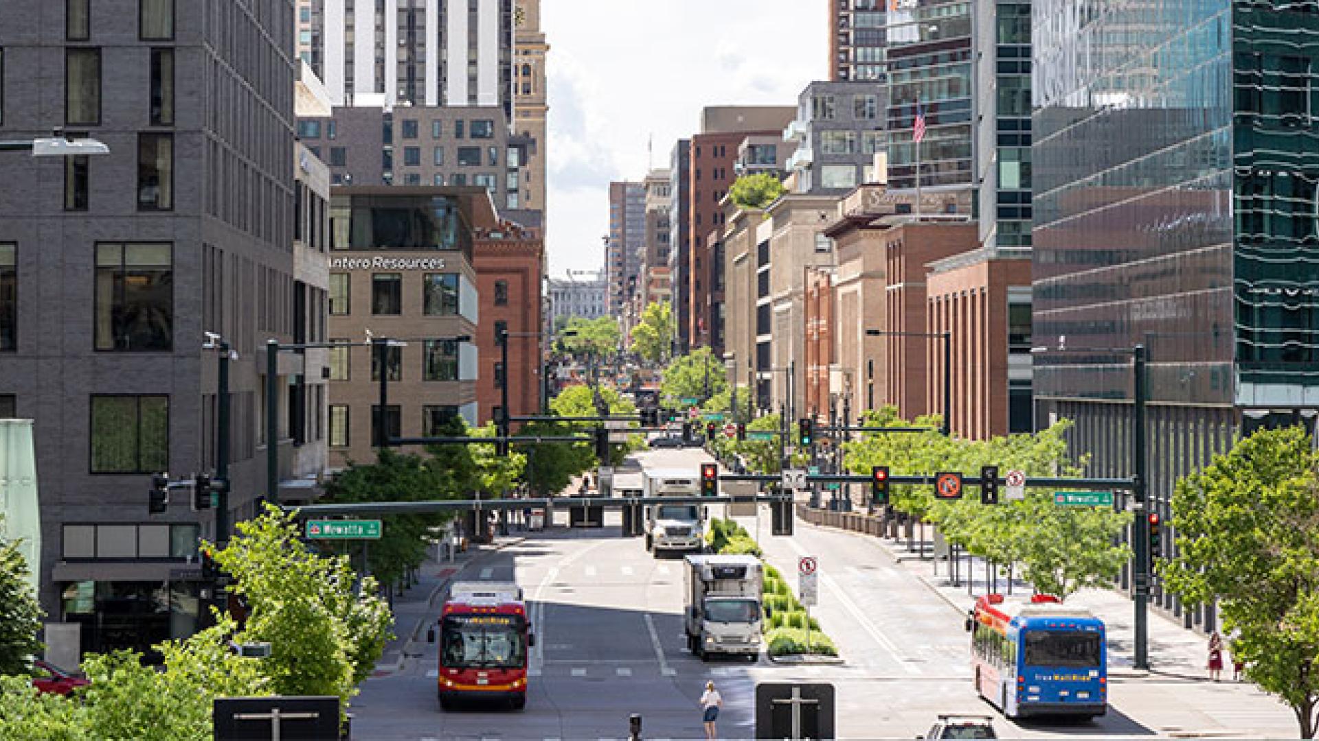CU Denver downtown campus street view