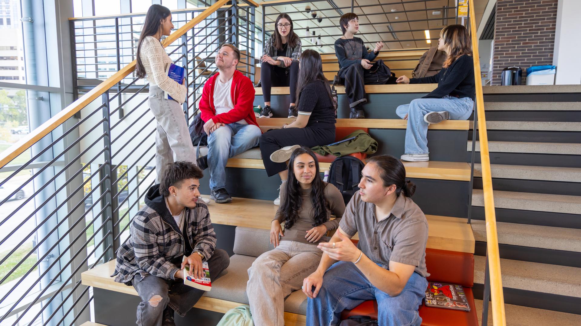 Gathering of students
