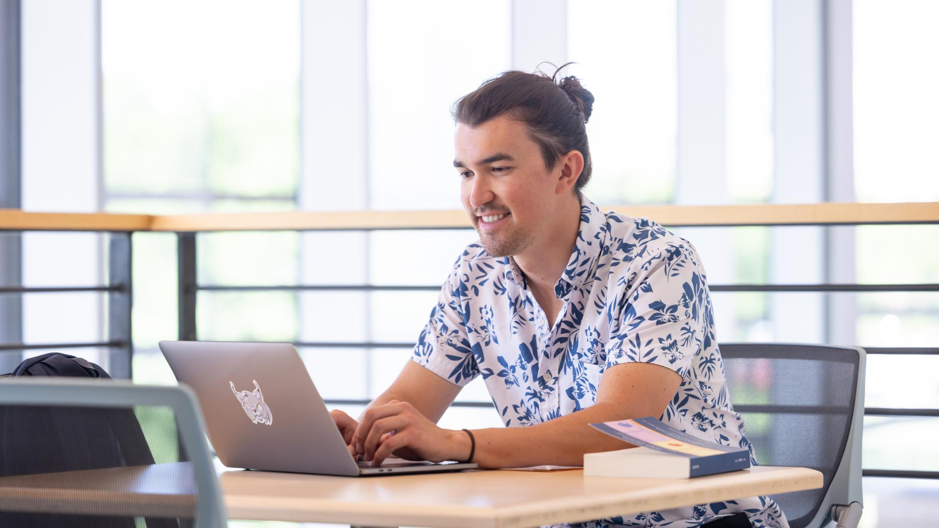 Person working on laptop