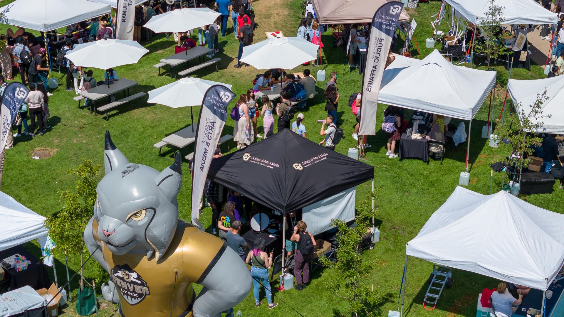Group of tents at Block Party