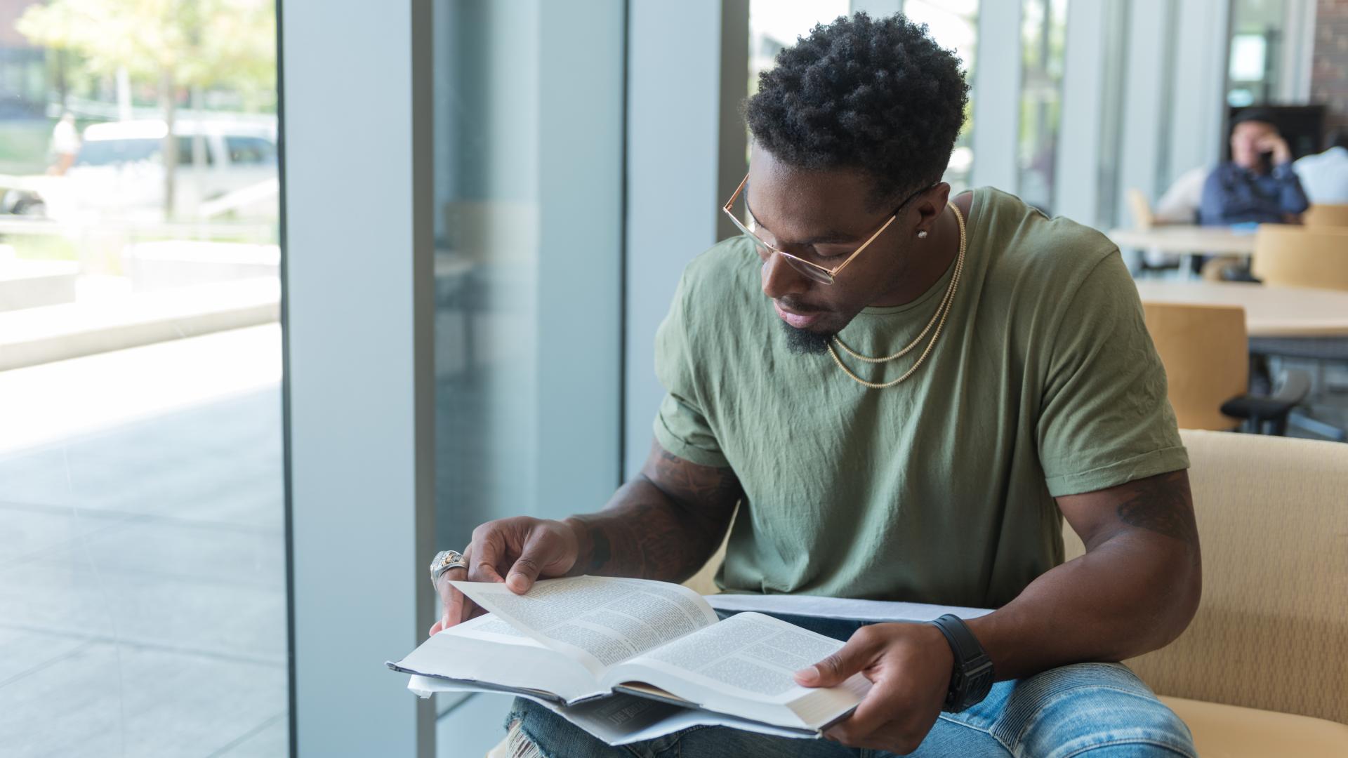 Student reading