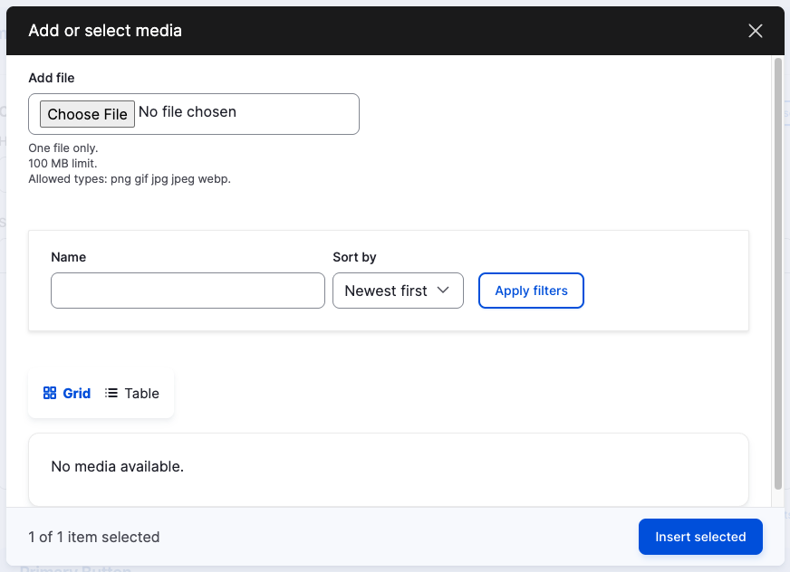 Screenshot of image upload modal showing how to search or upload image.