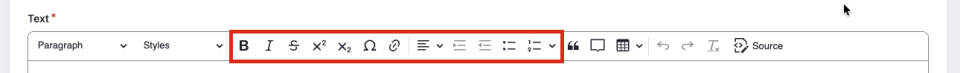 Screenshot of text editor highlighting text editor settings