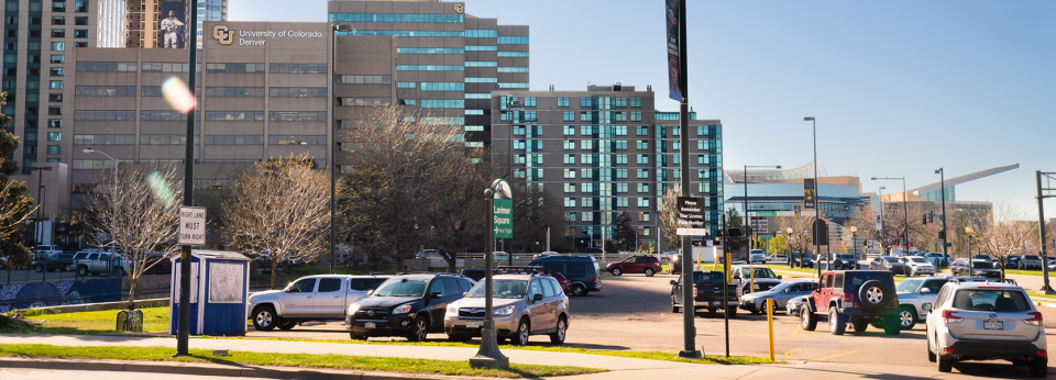 Parking lot on campus