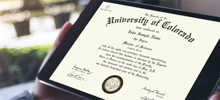 University of Colorado diploma