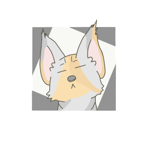 illustration: lynx closing eyes