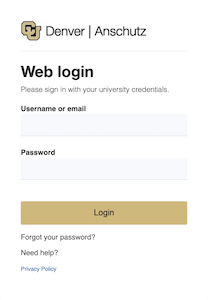 Screenshot of UCDAccess login page 