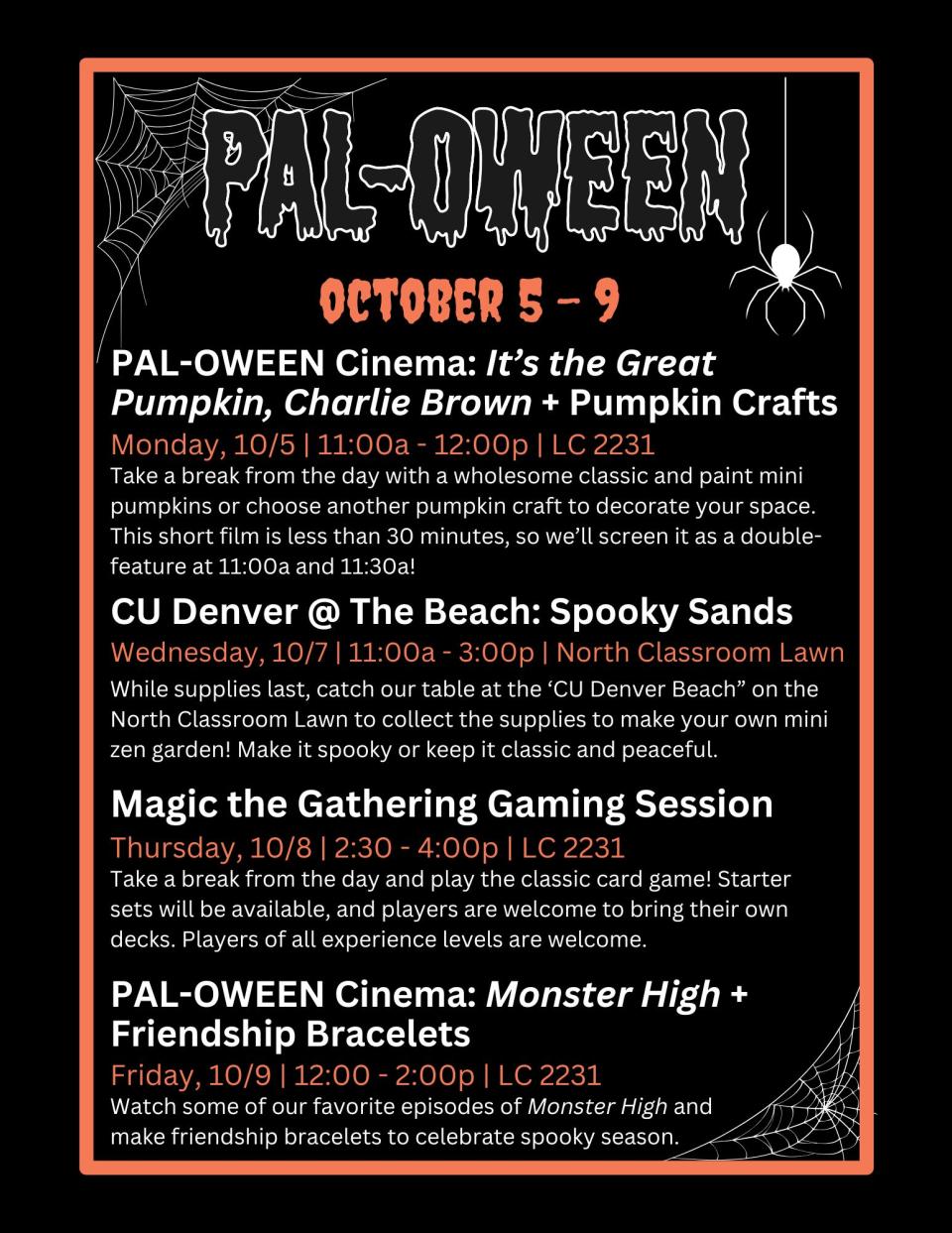 Week One PAL-O-Ween