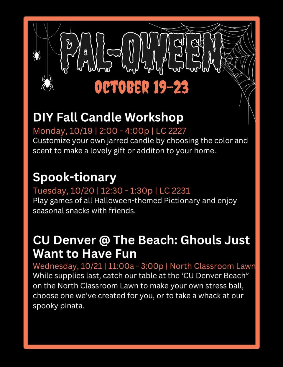 Week Three PAL-O-Ween