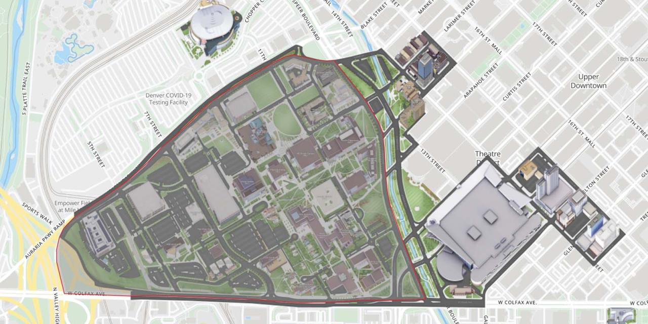 CU Denver campus map