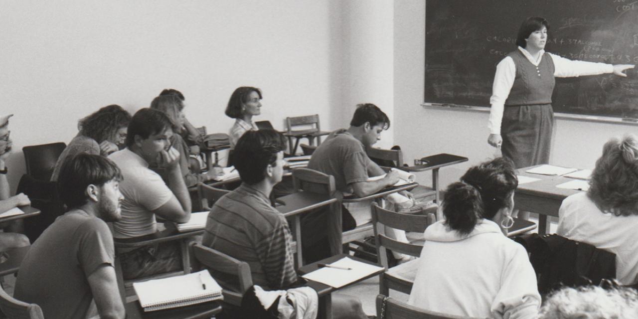 CU Denver classroom in 1977
