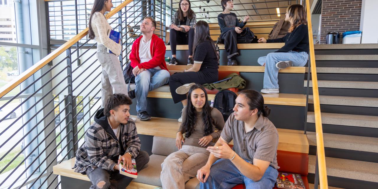 Gathering of students