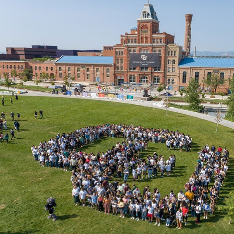 CU Denver students at Commencement
