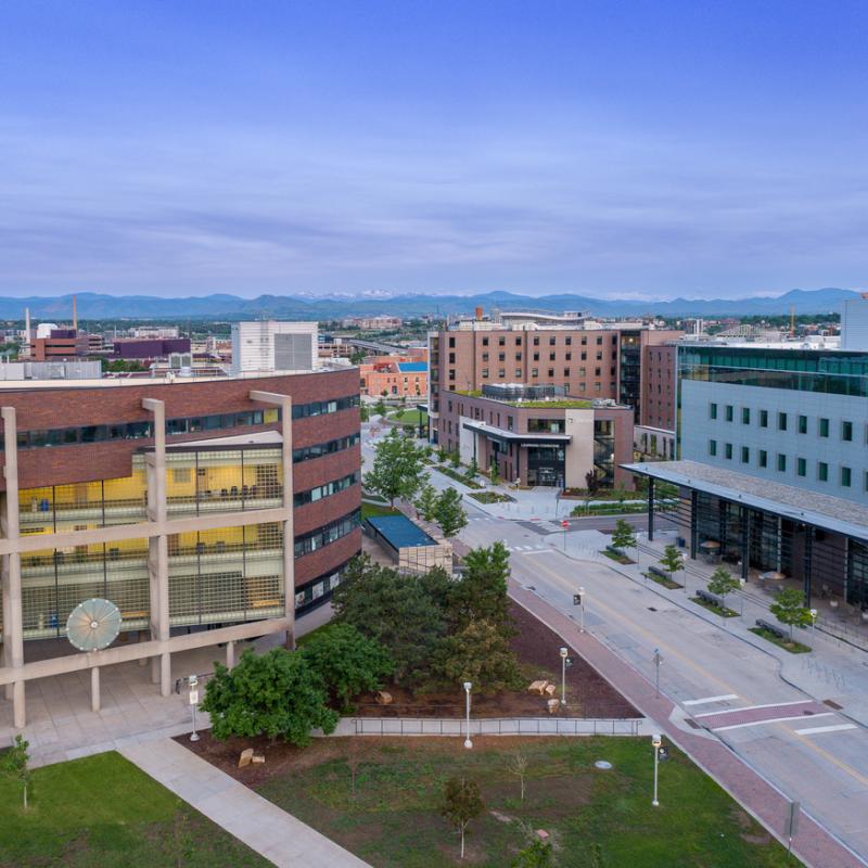 Aerial shot of CU Denver