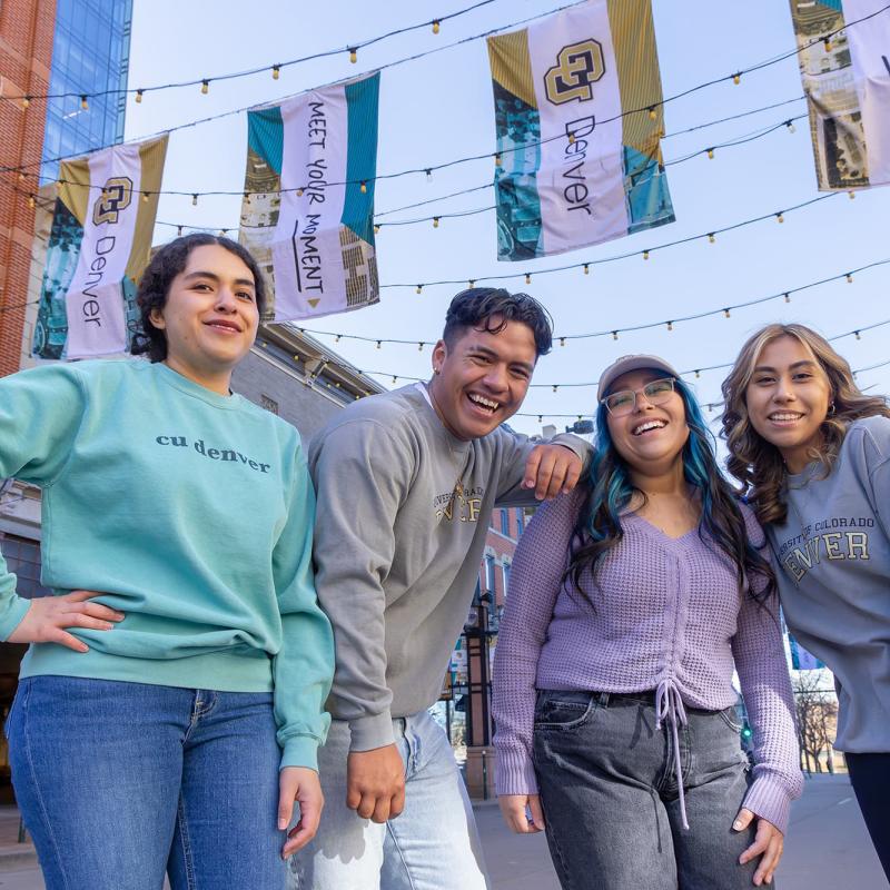 CU Denver students in Larimer Square, Denver