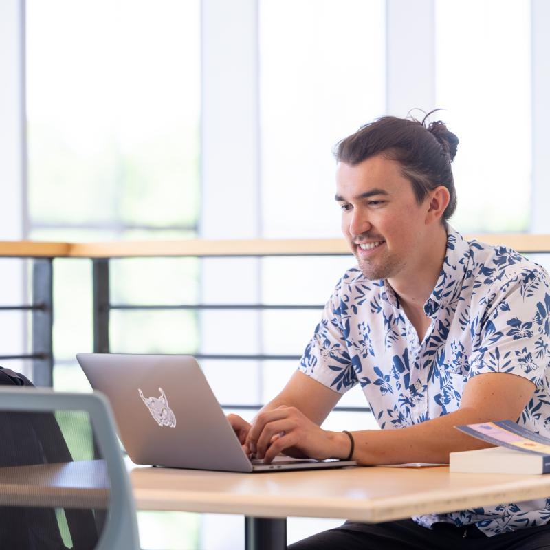 Person working on laptop