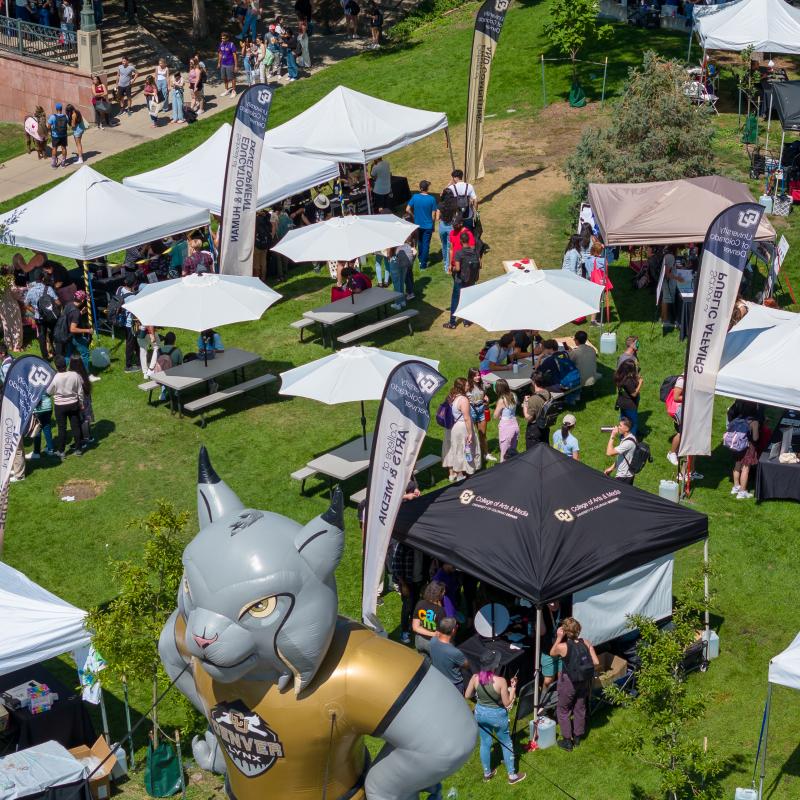 Group of tents at Block Party