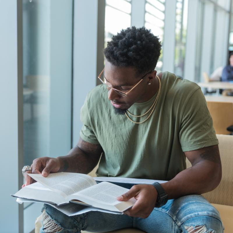 Student reading
