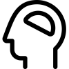 Brain and head icon